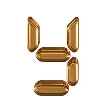Characters 3d as a digital font