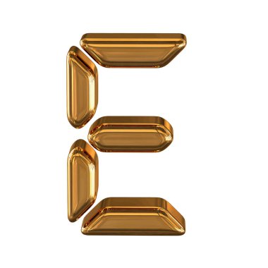 Characters 3d as a digital font