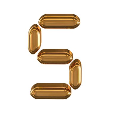 Characters 3d as a digital font