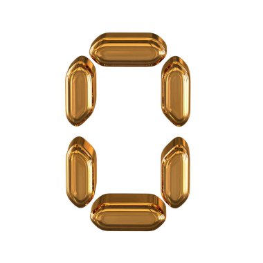 Characters 3d as a digital font