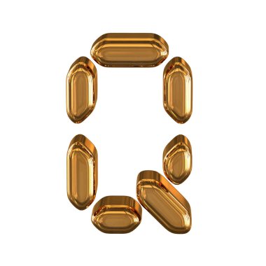 Characters 3d as a digital font