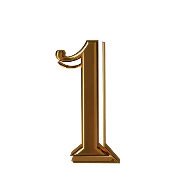 Symbol Made Gold Number — Vetor de Stock