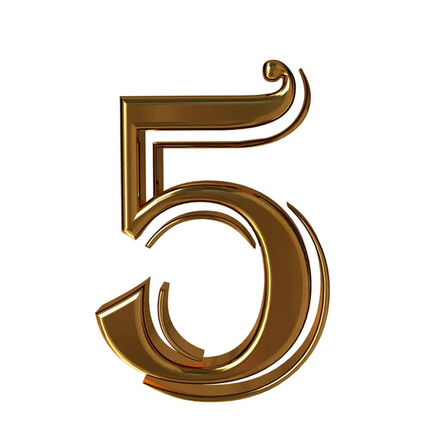 Symbol Made Gold Number — Stockvector