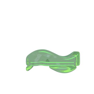 Ice 3d symbol made of ice