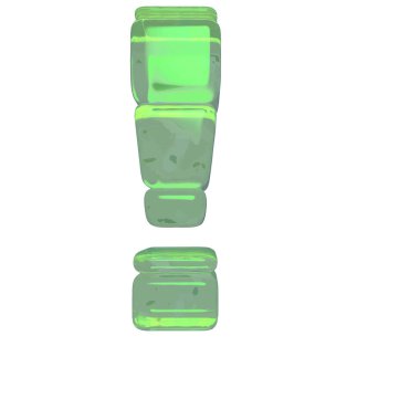 Ice 3d symbol made of ice