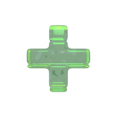 Ice 3d symbol made of ice