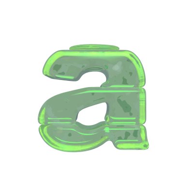 Ice 3d symbols made of ice. letter a