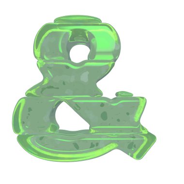 Ice 3d symbol made of ice