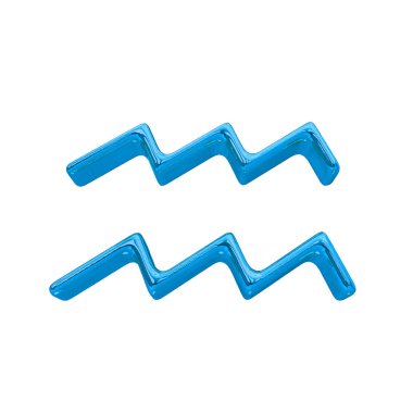3d zodiac sign in blue