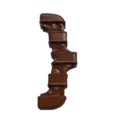 3D symbol made of chocolate