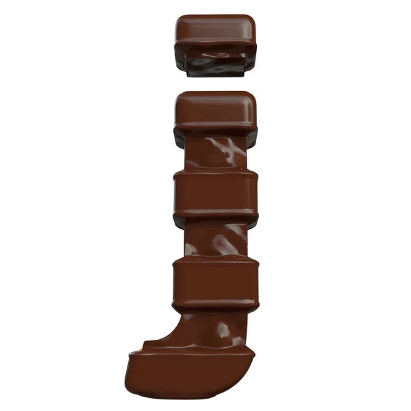 Symbol Made Chocolate Letter — Image vectorielle