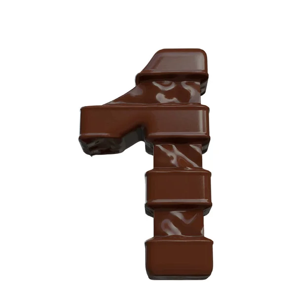 Symbol Made Chocolate Number — Vector de stock