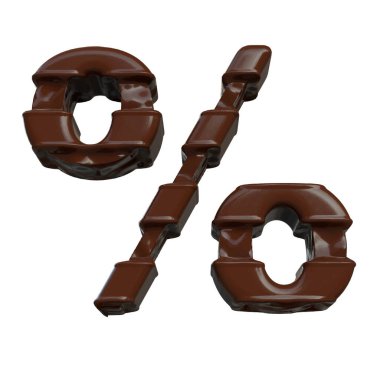 3D symbol made of chocolate