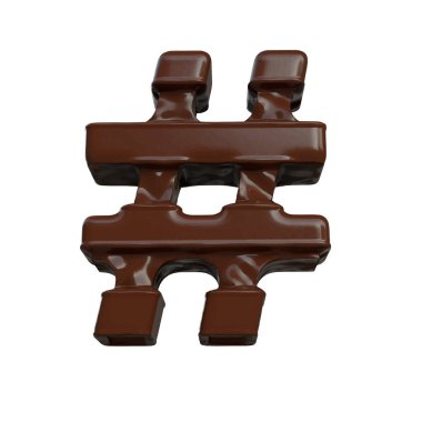 3D symbol made of chocolate