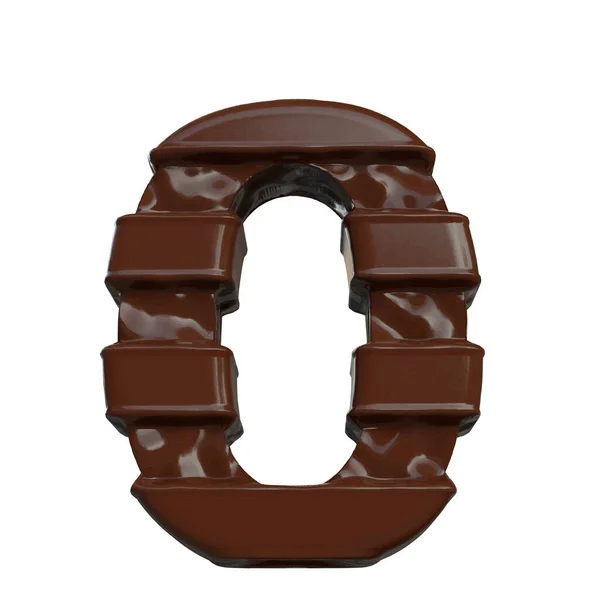 Symbol Made Chocolate Number — Stockový vektor