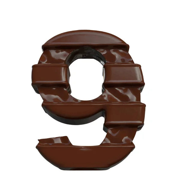Symbol Made Chocolate Number —  Vetores de Stock
