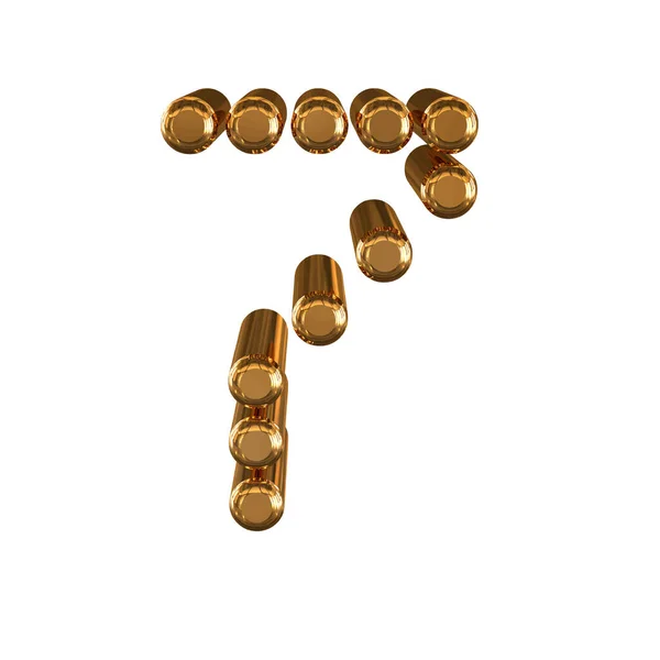 Gold Symbol Made Cylinders — Archivo Imágenes Vectoriales