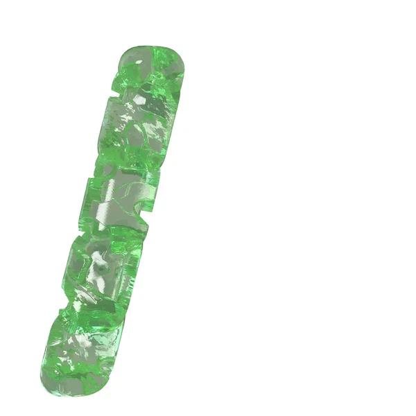 Mojito Colored Chipped Ice Symbol — ストックベクタ
