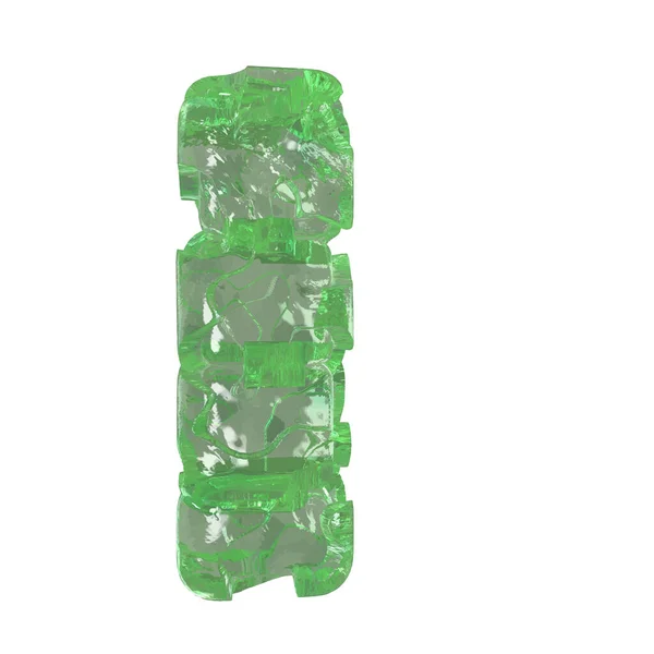 Mojito Colored Chipped Ice Letter — Vector de stock
