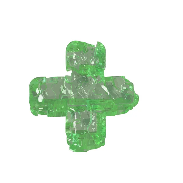 Mojito Colored Chipped Ice Symbol — Vetor de Stock