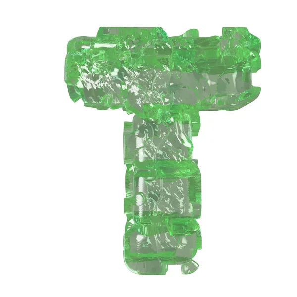 Mojito Colored Chipped Ice Letter — Vettoriale Stock