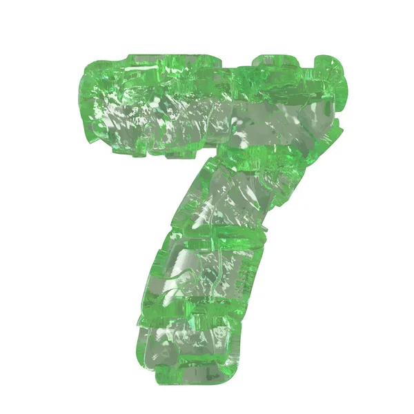 Mojito Colored Chipped Ice Number - Stok Vektor