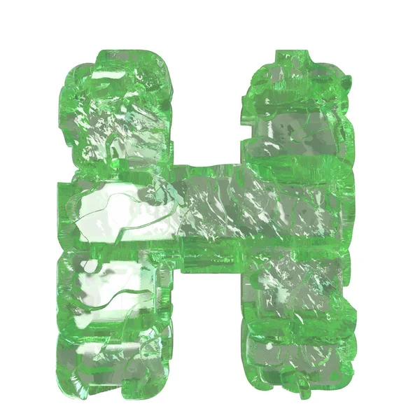 Mojito Colored Chipped Ice Letter — Vetor de Stock