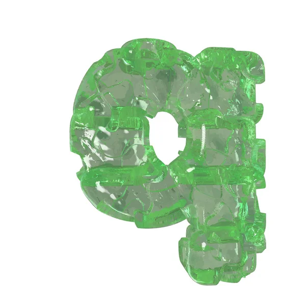 Mojito Colored Chipped Ice Letter — 图库矢量图片