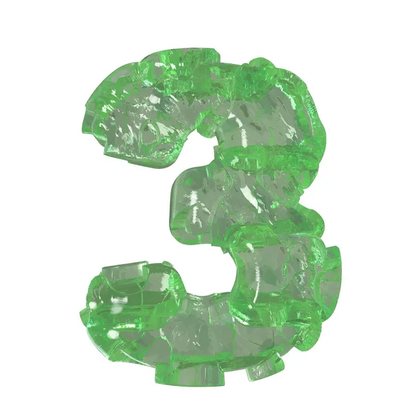 Mojito Colored Chipped Ice Number — Image vectorielle