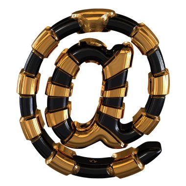 Black and Gold 3d symbol