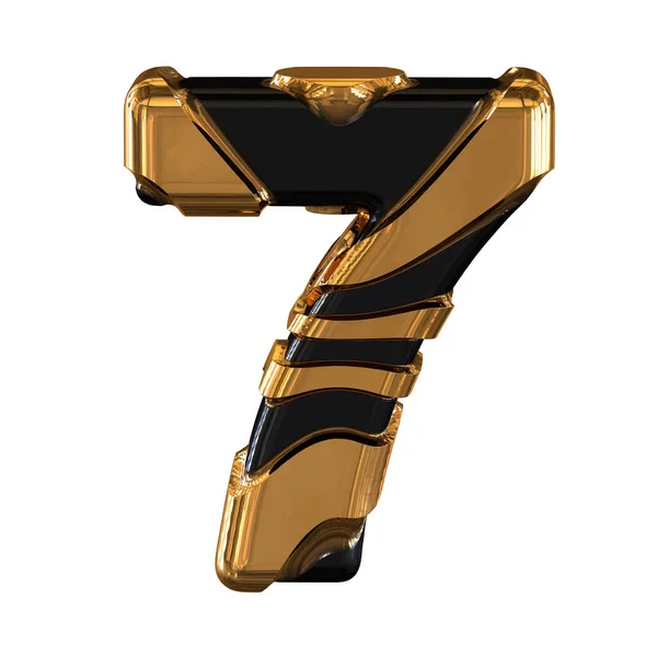 Black Gold Symbol Number - Stok Vektor