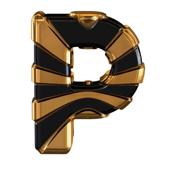Black Gold Symbol Letter — Stockový vektor