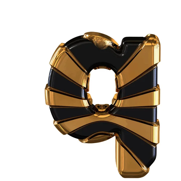 Black Gold Symbol Letter — Vettoriale Stock