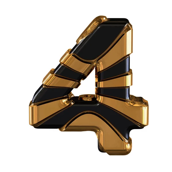 Black Gold Symbol Number — 图库矢量图片