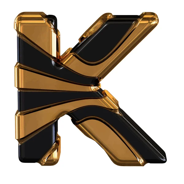 Black Gold Symbol Letter — Vettoriale Stock