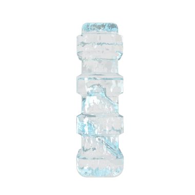 Ice symbol with thick horizontal straps. number 1