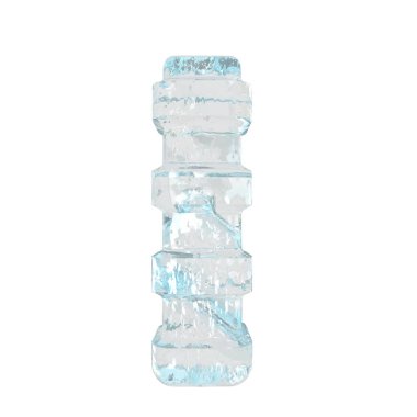 Ice symbol with thick horizontal straps. letter i