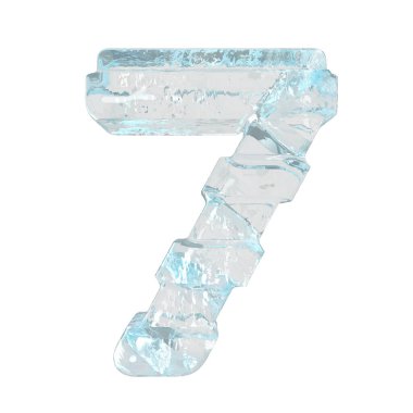 Ice symbol with thick horizontal straps. number 7
