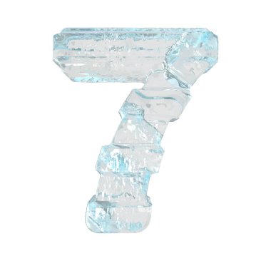 Ice symbol with thick horizontal straps. number 7