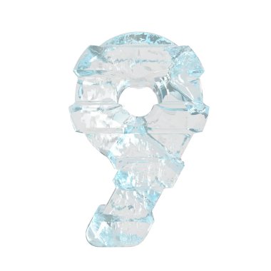 Ice symbol with thick horizontal straps. number 9