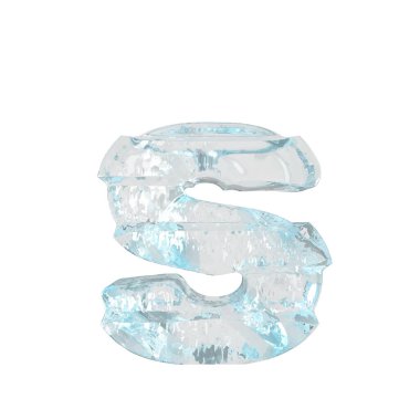 Ice symbol with thick horizontal straps. letter s