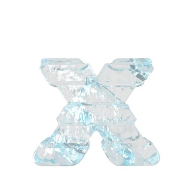 Ice symbol with thick horizontal straps. letter x