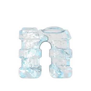 Ice symbol with thick horizontal straps. letter n