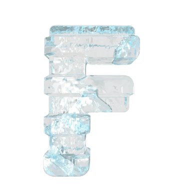 Ice symbol with thick horizontal straps. letter f