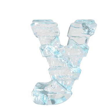 Ice symbol with thick horizontal straps. letter y