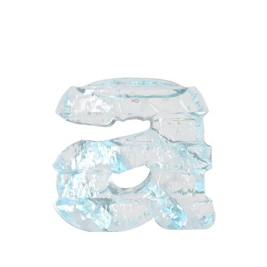 Ice symbol with thick horizontal straps. letter a