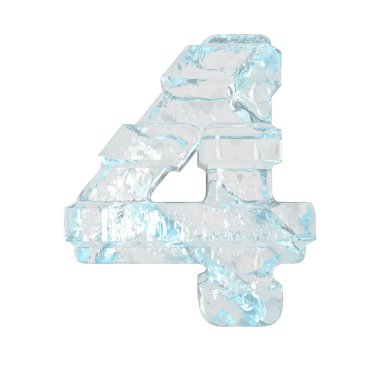 Ice symbol with thick horizontal straps. number 4
