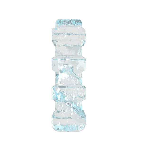 Ice Symbol Thick Horizontal Straps Letter — Image vectorielle