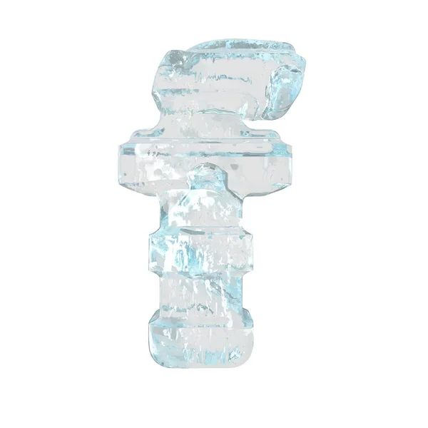 Ice Symbol Thick Horizontal Straps Letter — Vetor de Stock