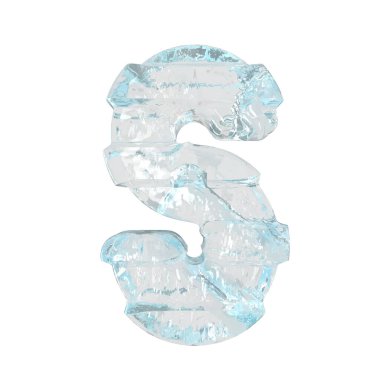 Ice symbol with thick horizontal straps. letter s